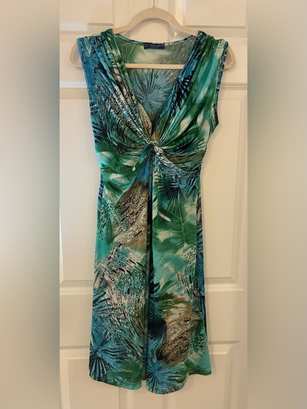 Blue Sand Tropical Floral Dress Made in Italy 🇮🇹
